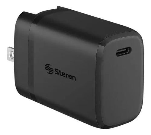 Cargador Gan Steren Eli-7032 Usb-c Power Delivery 30w Negro
