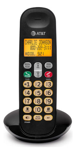 Teléfono Inalámbrico At&t El1101 Dect 6.0 Con Altavoz Negro