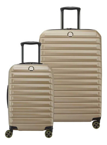 Juego De Maletas Delsey Helium Edge 2 Pzs Rígidas Beige Helium Edge