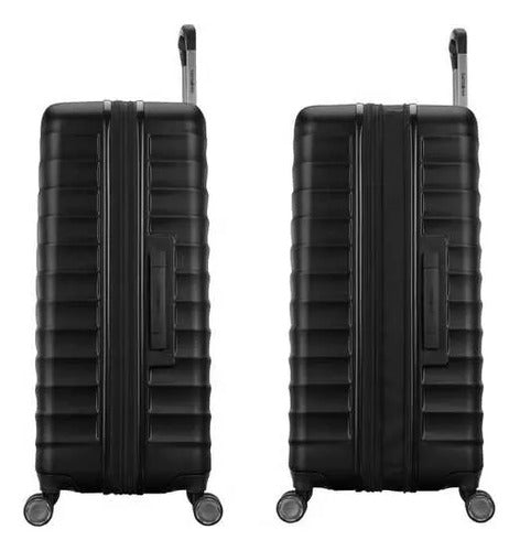 Juego De Maletas Samsonite Precision Dlx 2 Pzs Rígidas Negro Lisa