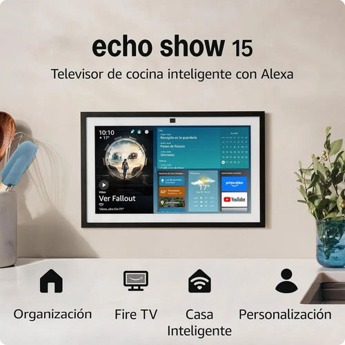 Echo Show 15 2da Gen Pantalla 15.6 Full Hd Fire Tv Negro