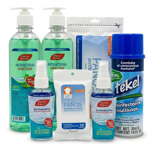 Kit De Sanitización Vlanc + Piur Y Tekel Con Paños