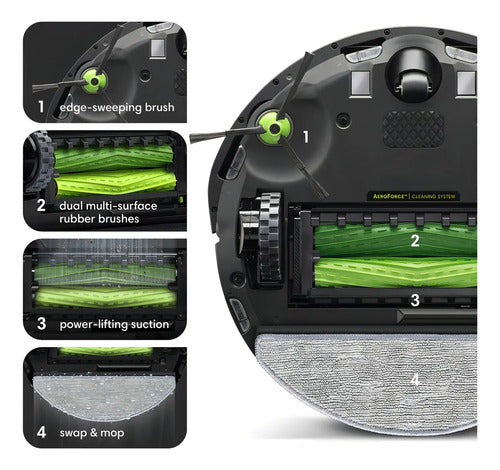 Roomba Combo I5+ Robot Aspirador Y Trapeador Inteligente Tejido Neutro
