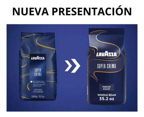 Lavazza Super Crema Café Italiano En Grano Espresso 1 Kilo