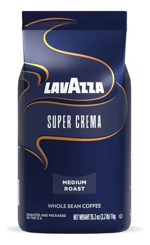Lavazza Super Crema Café Italiano En Grano Espresso 1 Kilo