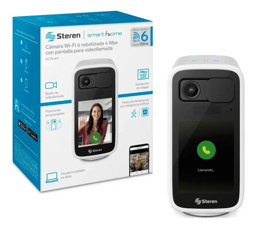 Cámara De Seguridad Wi-fi 4 Mpx Robotizada Steren Cctv-611 Blanco