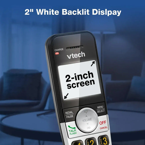 Vtech Vg231-4 Teléfono Con Pantalla Iluminada Set De 4 Negro