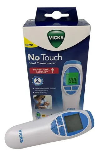 Termómetro Digital Vicks 3 En 1 Sin Contacto Infrarrojo Blanco