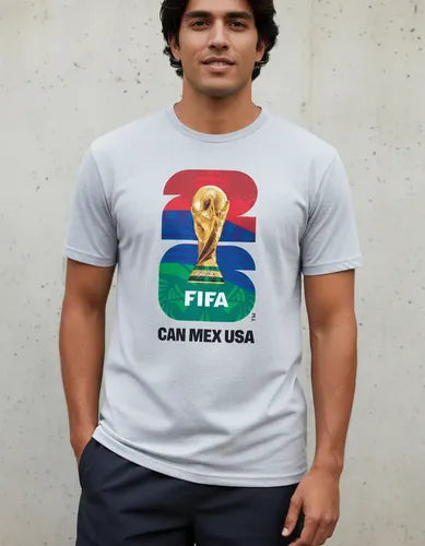 Playera Mundial Fifa 2026 Original Costco Usa Gris Claro Gris Logo M
