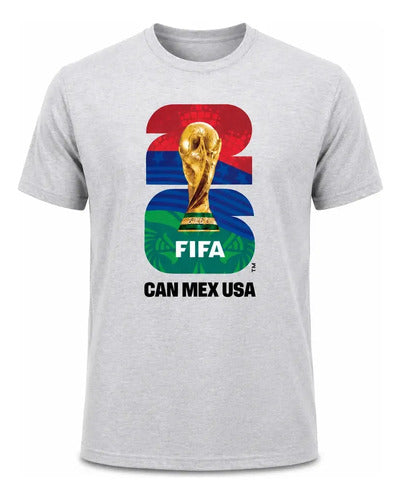 Playera Mundial Fifa 2026 Original Costco Usa Gris Claro Gris Logo 2xl