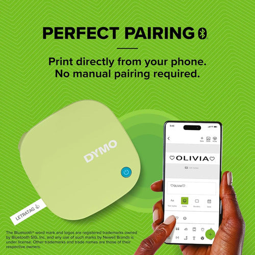 Rotuladora Dymo Letratag 200b Inalámbrica Ios Android Verde Claro