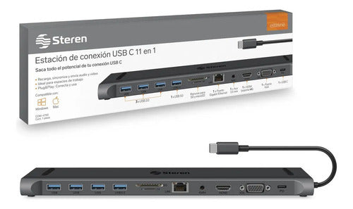 Estación De Conexión Usb C 11 En 1 Com-4750