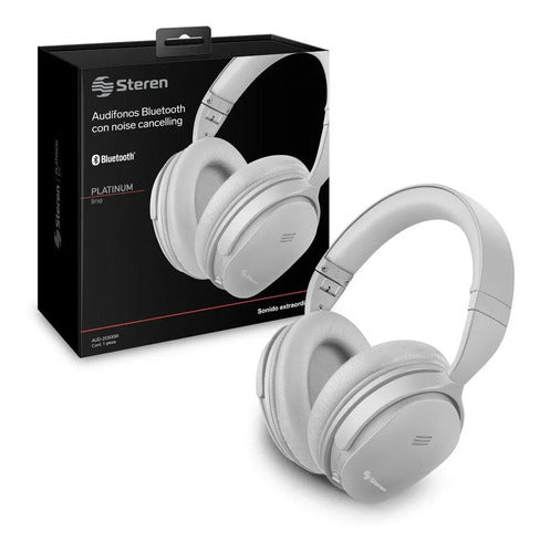 Audífonos Bluetooth Steren Aud-2550gr Cancelación Ruido Gris