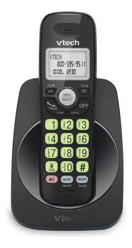 Teléfono Inalámbrico Con Bluetooth Y Pantalla Azul 300 Met Vtech Vg131-11 Negro