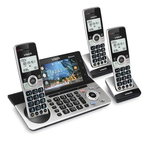 Teléfono Inalámbrico Vtech Is8251-3 Bluetooth 3pzs Plateado
