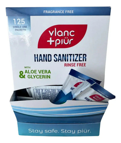 Alcohol Sanitizante Vlanc +piur Caja Con 125 Sobres 1.5ml Neutra