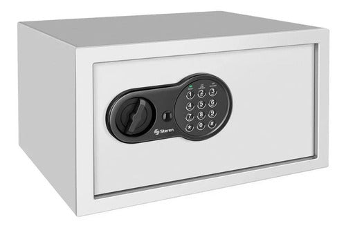 Caja De Seguridad Steren Seg-515 Oficio Acero Reforzado Blanco
