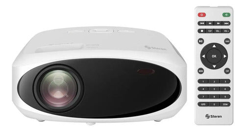 Proyector Steren Pro-400 Full Hd 9000 Lumens Wi-fi Blanco Blanco