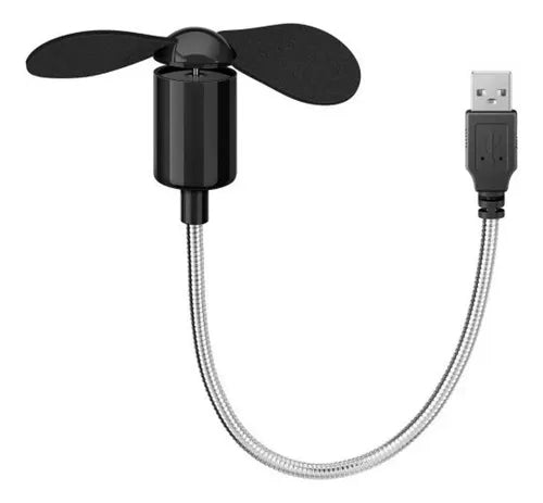Mini Ventilador Usb Steren Negro Com-018 Flexible Laptop Negro
