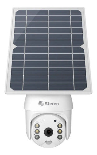 Steren Cctv-600 Cámara 4g Con Panel Solar Full Hd 2 Mpx Blanco