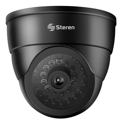 Cámara De Seguridad Simulada Dummy Tipo Domo Steren Cctv-293 Negro