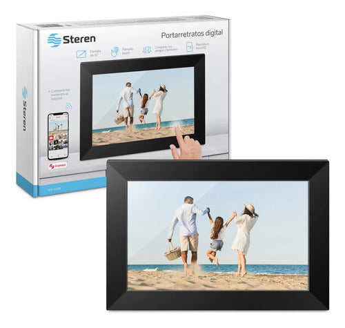 Portarretratos Digital Steren Dfr-101ne Wi-fi 10 PuLG Negro Negro