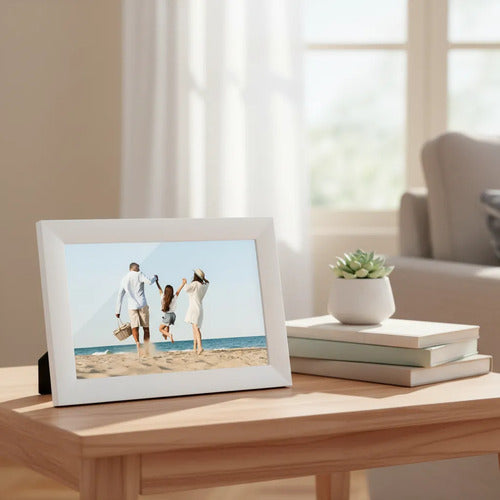 Portarretratos Digital Steren Dfr-101bl Wi-fi 10 PuLG Blanco Blanco