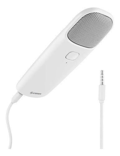 Micrófono Steren Mic-558 Blanco Podcast Streaming Smartphone Blanco