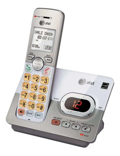 At&t El52103 Telefono Inalambrico Id Llamadas Plateado Plateado