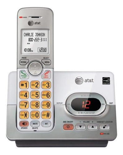 At&t El52103 Telefono Inalambrico Id Llamadas Plateado Plateado