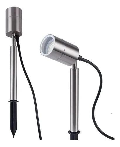 Reflector Estaca Jardin Homefits 40500241 Acero Inoxidable Metalico Blanco Cálido