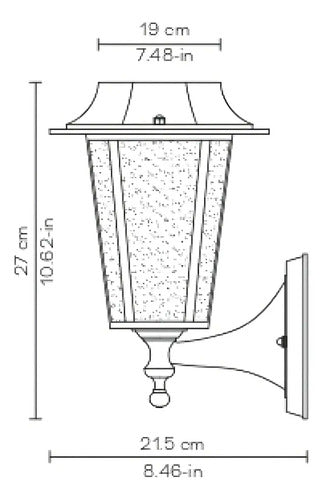Farol Solar Led Grande Exterior Color Negro