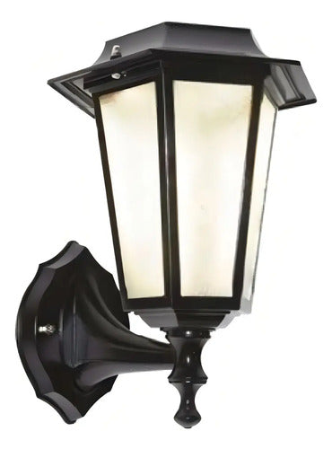 Farol Solar Led Grande Exterior Color Negro