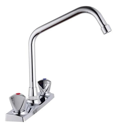 Homefits 10100171 Mezcladora Fregadero Monomando Cromada Plateado Brillante