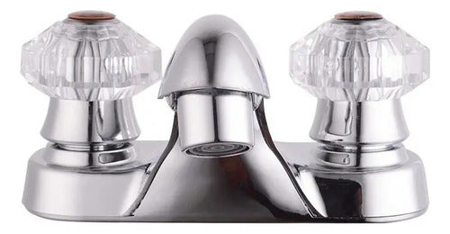 Mezcladora Lavabo Baño Homefits 30400011 Duomando Cromo Plateado Cromado