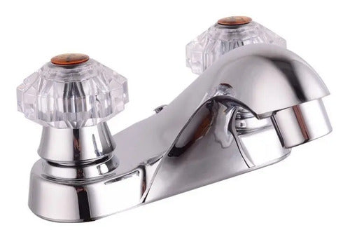 Mezcladora Lavabo Baño Homefits 30400011 Duomando Cromo Plateado Cromado
