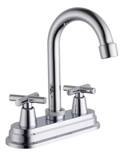 Grifo Duomando Homefits 30400411 Laton Cromado Para Baño Plateado Cromado