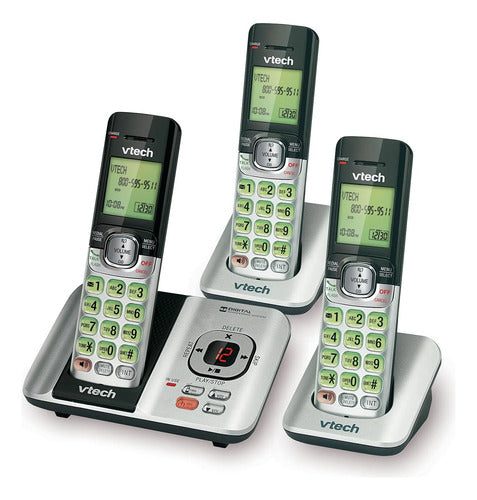 Vtech Cs6729-3 Sistema Telefonico Dect 6.0 3 Auriculares Plateado