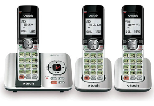 Vtech Cs6729-3 Sistema Telefonico Dect 6.0 3 Auriculares Plateado