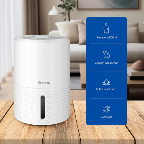Deshumidificador Steren Air-240 Silencioso 800ml Blanco Blanco