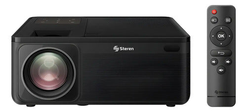 Proyector Wifi Steren Pro-550 Hd 3500 Lm Cine En Casa Negro