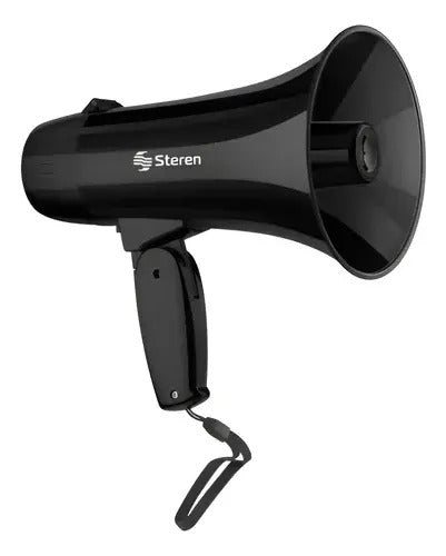 Mini Megafono Steren Mg-240 Con Grabador De Voz Negro