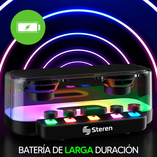 Steren Z6 Bocina Bluetooth Con Radio Fm Y Micro Sd Negro