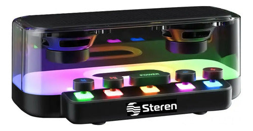 Steren Z6 Bocina Bluetooth Con Radio Fm Y Micro Sd Negro
