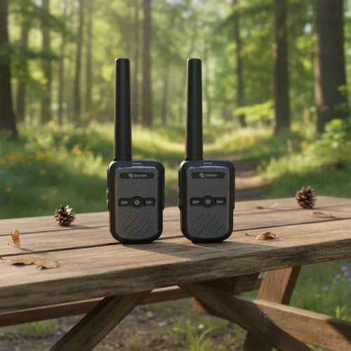 Kit 2 Radios Steren Rad-020 Intercomunicadores Recargables Gris 16