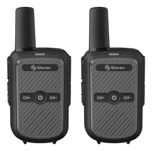 Kit 2 Radios Steren Rad-020 Intercomunicadores Recargables Gris 16