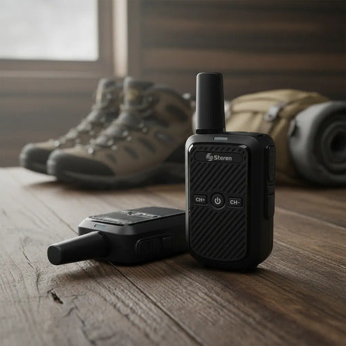 Kit 2 Radios Steren Rad-020 Intercomunicadores Recargables Negro 16
