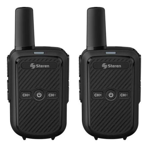 Kit 2 Radios Steren Rad-020 Intercomunicadores Recargables Negro 16