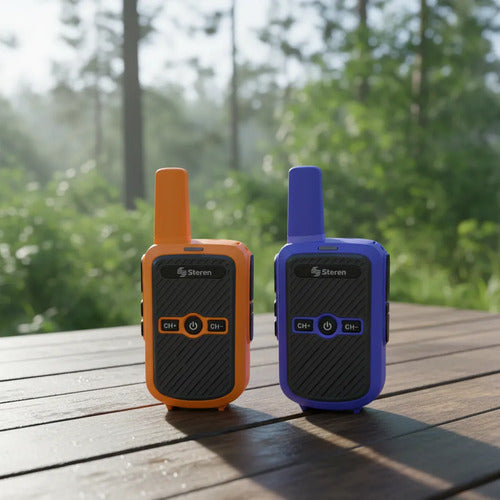 Kit 2 Radios Steren Rad-020 Intercomunicadores Recargables Naranja 16