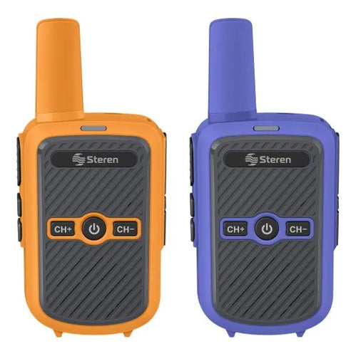 Kit 2 Radios Steren Rad-020 Intercomunicadores Recargables Naranja 16